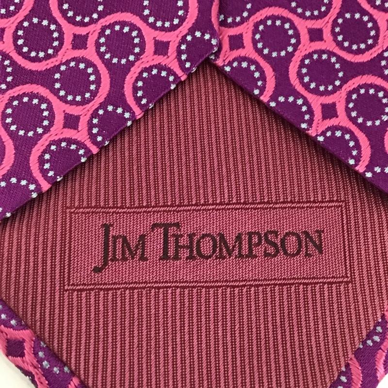 ジムトンプソン JIMTHOMPSON ネクタイ ネクタイ シルク 総柄 桃 / ピンク / X 紫 / パープル / X 水色 / ライトブルー / メンズ USED 古着 中古 10102502
