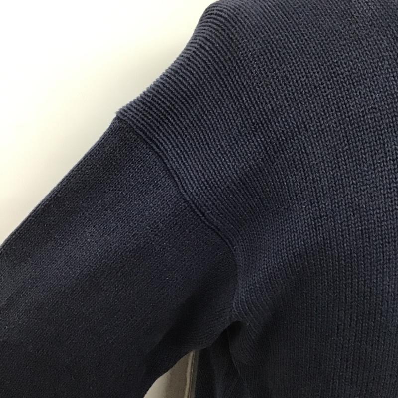 ラルフローレン RALPHLAUREN ニット、セーター 長袖 長袖ニット リブニット セーター クルーネックカットソー セーター M ロゴ、文字 紺 / ネイビー / メンズ USED 古着 中古 10102513