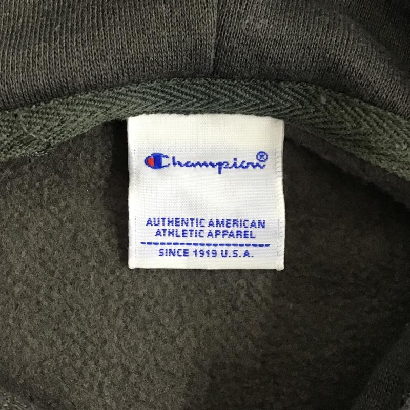チャンピオン Champion パーカー 長袖 長袖パーカー フード付きパーカー 刺繍スウェット トレーナー ロゴ、文字 黒 / ブラック / メンズ USED 古着 中古 10102524