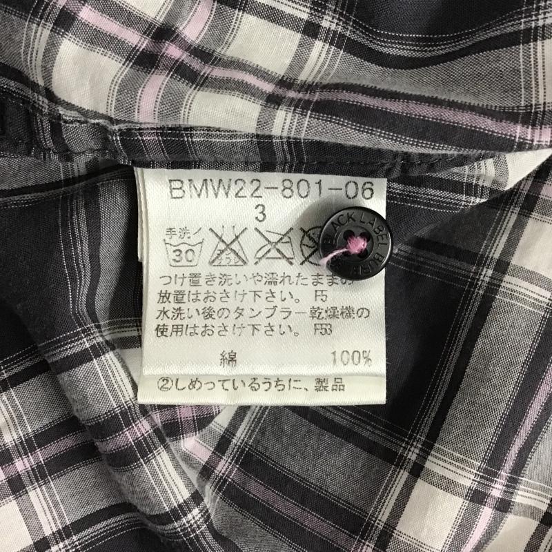 バーバリーブラックレーベル BURBERRY BLACK LABEL シャツ、ブラウス 長袖 BMW22-801-06 長袖シャツ チェックシャツ カラーシャツ 3 チェック 白 / ホワイト / X 黒 / ブラック / X 灰 / グレー / X 桃 / ピンク / メンズ USED 古着 中古 10102526