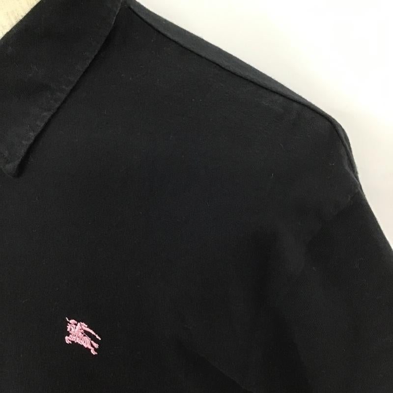 バーバリーブラックレーベル BURBERRY BLACK LABEL ポロシャツ 半袖 BMV38-826-09 ポロシャツ 半袖カットソー カラーシャツ 3 ロゴ、文字 黒 / ブラック / メンズ USED 古着 中古 10102529
