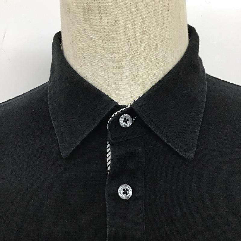 バーバリーブラックレーベル BURBERRY BLACK LABEL ポロシャツ 半袖 BMV38-826-09 ポロシャツ 半袖カットソー カラーシャツ 3 ロゴ、文字 黒 / ブラック / メンズ USED 古着 中古 10102529
