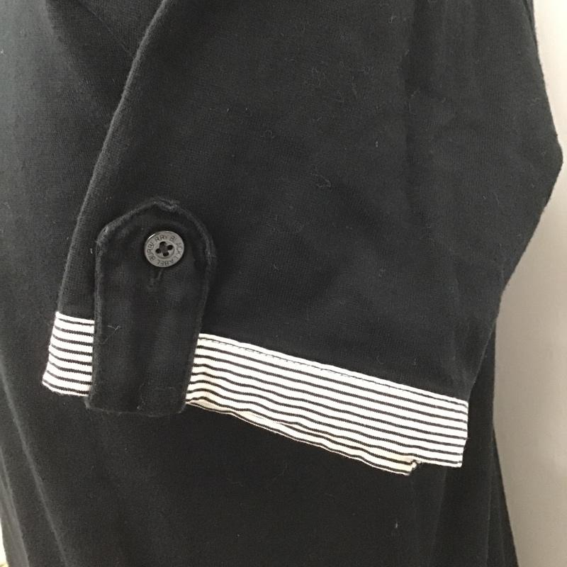バーバリーブラックレーベル BURBERRY BLACK LABEL ポロシャツ 半袖 BMV38-826-09 ポロシャツ 半袖カットソー カラーシャツ 3 ロゴ、文字 黒 / ブラック / メンズ USED 古着 中古 10102529