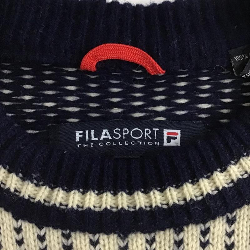 フィラ FILA ニット、セーター 長袖 長袖ニット セーター クルーネックカットソー セーター 90s S プリント マルチカラー / マルチカラー / メンズ USED 古着 中古 10102531