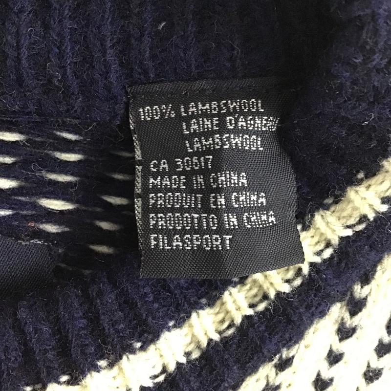 フィラ FILA ニット、セーター 長袖 長袖ニット セーター クルーネックカットソー セーター 90s S プリント マルチカラー / マルチカラー / メンズ USED 古着 中古 10102531