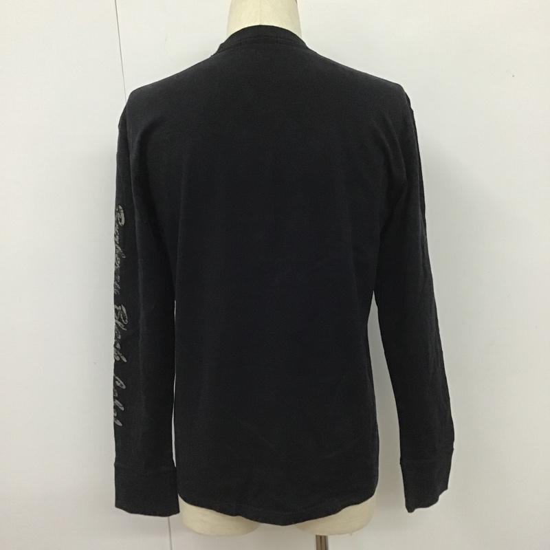 バーバリーブラックレーベル BURBERRY BLACK LABEL カットソー 長袖 BMV25-513-09 ロゴロングスリーブカットソー 長袖Tシャツ クルーネックカットソー 3 ロゴ、文字 黒 / ブラック / メンズ USED 古着 中古 10102533