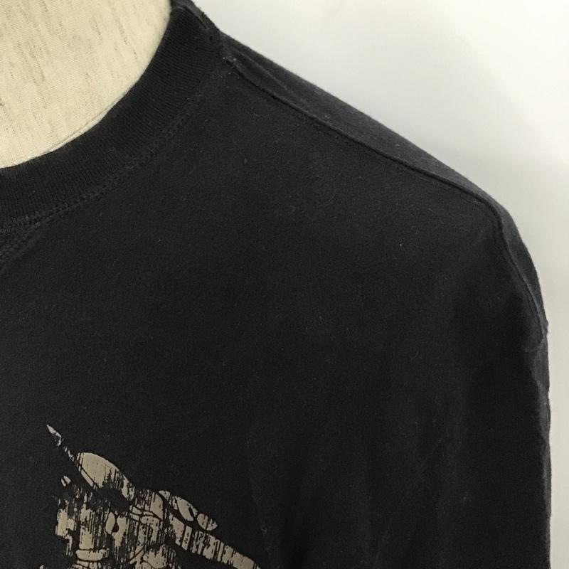 バーバリーブラックレーベル BURBERRY BLACK LABEL カットソー 長袖 BMV25-513-09 ロゴロングスリーブカットソー 長袖Tシャツ クルーネックカットソー 3 ロゴ、文字 黒 / ブラック / メンズ USED 古着 中古 10102533