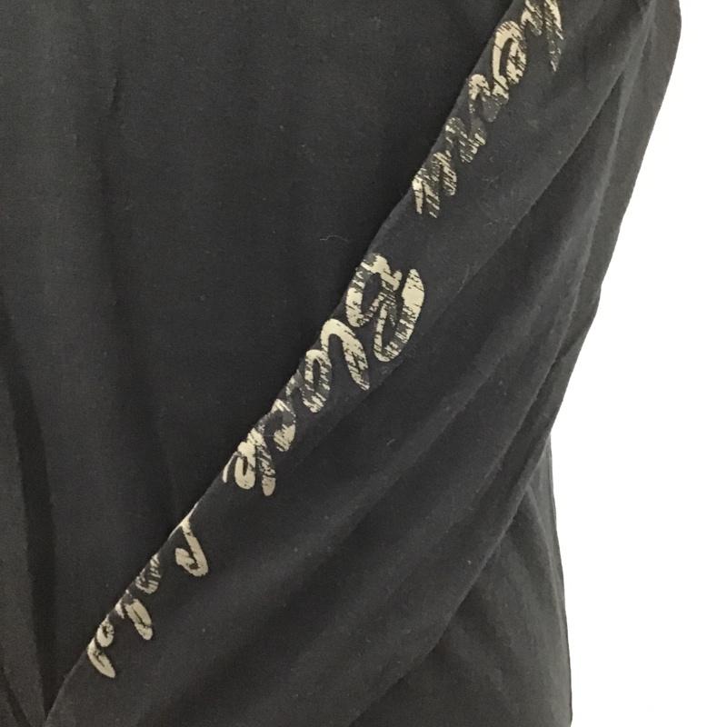 バーバリーブラックレーベル BURBERRY BLACK LABEL カットソー 長袖 BMV25-513-09 ロゴロングスリーブカットソー 長袖Tシャツ クルーネックカットソー 3 ロゴ、文字 黒 / ブラック / メンズ USED 古着 中古 10102533
