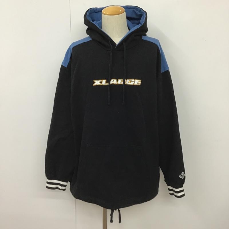 エクストララージ XLARGE パーカー 長袖 長袖パーカー フード付きパーカー 刺繍スウェット トレーナー XL ロゴ、文字 白 / ホワイト / X 黒 / ブラック / X 青 / ブルー / メンズ USED 古着 中古 10102542