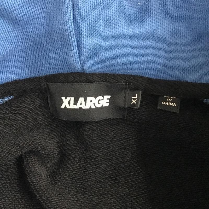 エクストララージ XLARGE パーカー 長袖 長袖パーカー フード付きパーカー 刺繍スウェット トレーナー XL ロゴ、文字 白 / ホワイト / X 黒 / ブラック / X 青 / ブルー / メンズ USED 古着 中古 10102542