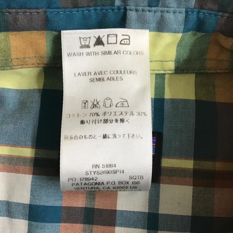 パタゴニア patagonia シャツ、ブラウス 半袖 半袖チェックシャツ カラーシャツ カジュアルシャツ S チェック マルチカラー / マルチカラー / メンズ USED 古着 中古 10102543