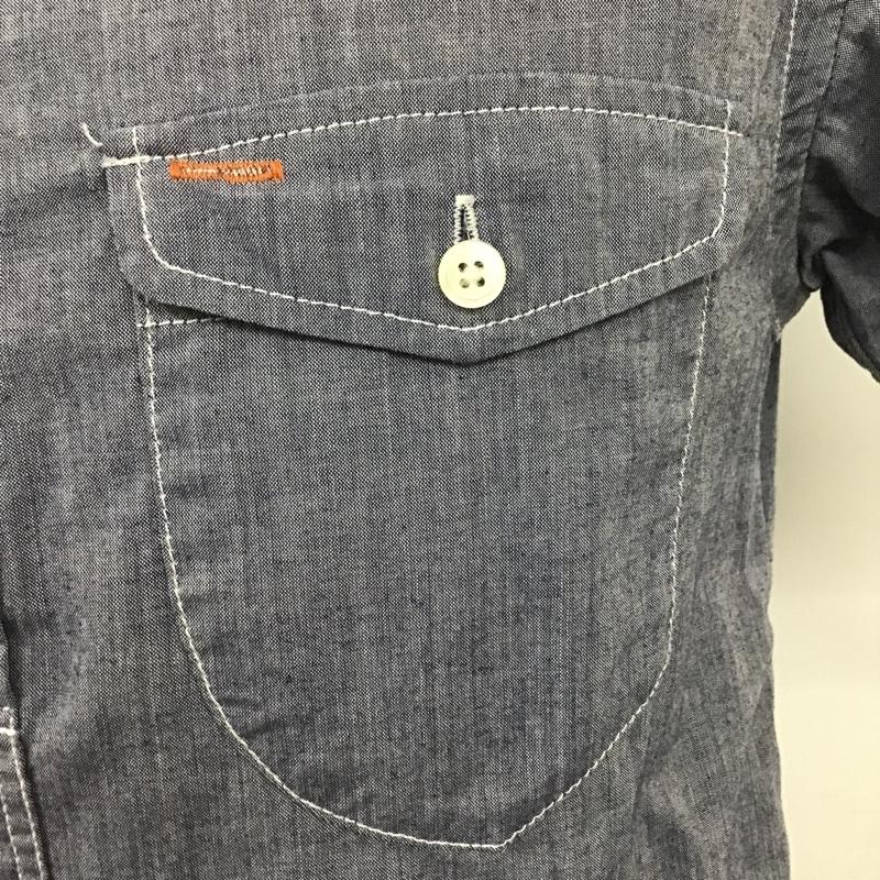 マーモット Marmot シャツ、ブラウス 半袖 MJS-S6076 KATODRYCHAMBRAYPULLOVERH/SSHIRT 半袖シャツ カラーシャツ M 無地 水色 / ライトブルー / レディース USED 古着 中古 10102547