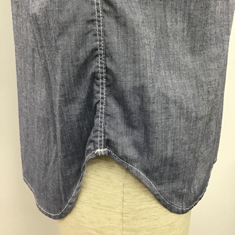 マーモット Marmot シャツ、ブラウス 半袖 MJS-S6076 KATODRYCHAMBRAYPULLOVERH/SSHIRT 半袖シャツ カラーシャツ M 無地 水色 / ライトブルー / レディース USED 古着 中古 10102547