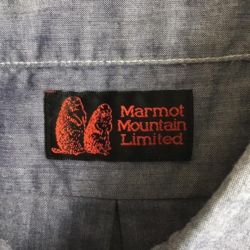 マーモット Marmot シャツ、ブラウス 半袖 MJS-S6076 KATODRYCHAMBRAYPULLOVERH/SSHIRT 半袖シャツ カラーシャツ M 無地 水色 / ライトブルー / レディース USED 古着 中古 10102547