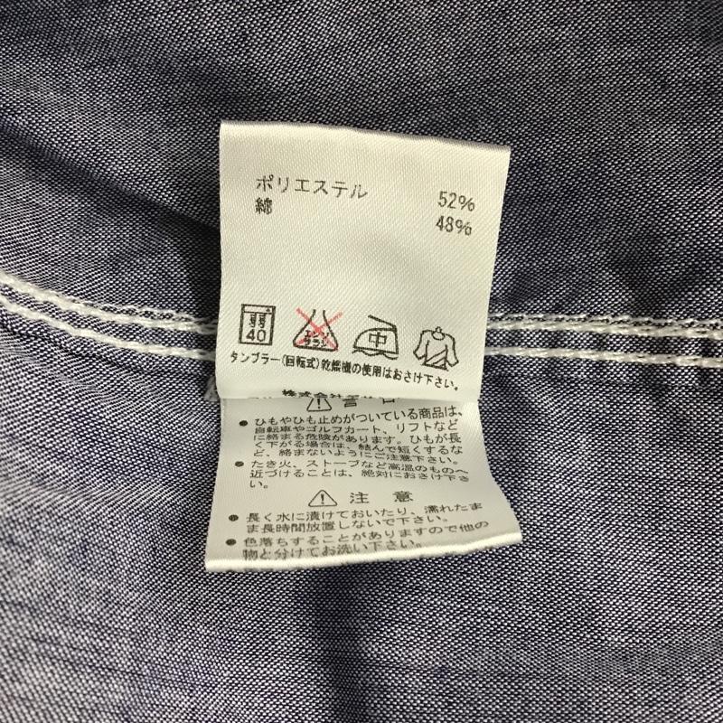 マーモット Marmot シャツ、ブラウス 半袖 MJS-S6076 KATODRYCHAMBRAYPULLOVERH/SSHIRT 半袖シャツ カラーシャツ M 無地 水色 / ライトブルー / レディース USED 古着 中古 10102547