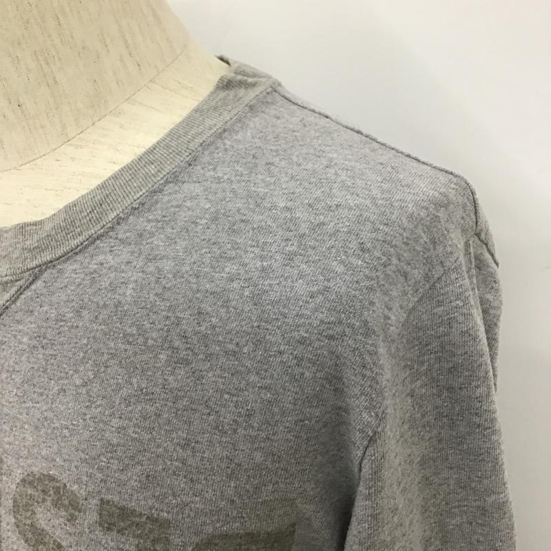 サカイ Sacai カットソー 長袖 15-00893M クルーネックVガゼットカットソー 長袖カットソー プリントTシャツ 3 ロゴ、文字 灰 / グレー / メンズ USED 古着 中古 10102550