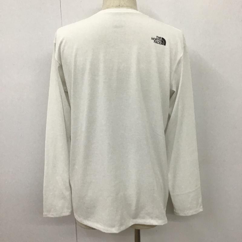 ザノースフェイス THE NORTH FACE カットソー 長袖 NT82287 ロングスリーブアクテビティパッチロゴティー クルーネックカットソー 長袖Tシャツ L ロゴ、文字 白 / ホワイト / メンズ USED 古着 中古 10102551