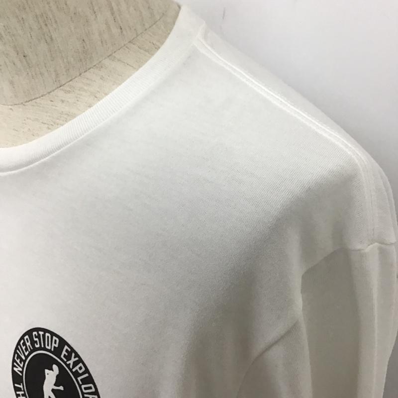 ザノースフェイス THE NORTH FACE カットソー 長袖 NT82287 ロングスリーブアクテビティパッチロゴティー クルーネックカットソー 長袖Tシャツ L ロゴ、文字 白 / ホワイト / メンズ USED 古着 中古 10102551