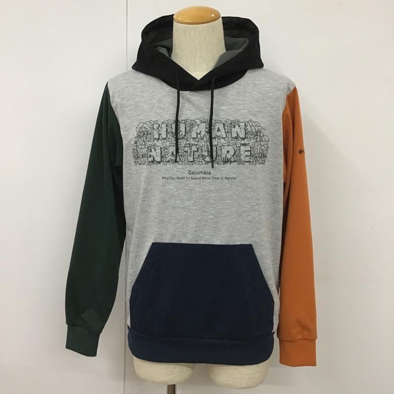 コロンビア Columbia パーカー 長袖 長袖パーカー プリントスウェットカットソー 長袖トレーナー S ロゴ、文字 黒 / ブラック / X 橙 / オレンジ / X 緑 / グリーン / X 灰 / グレー / メンズ USED 古着 中古 10102554