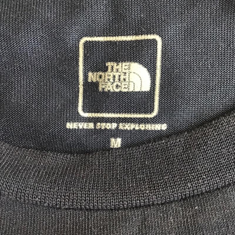 ザノースフェイス THE NORTH FACE Tシャツ 半袖 NT32038 半袖カットソー プリントTシャツ クルーネックカットソー M ロゴ、文字 紺 / ネイビー / メンズ USED 古着 中古 10102560