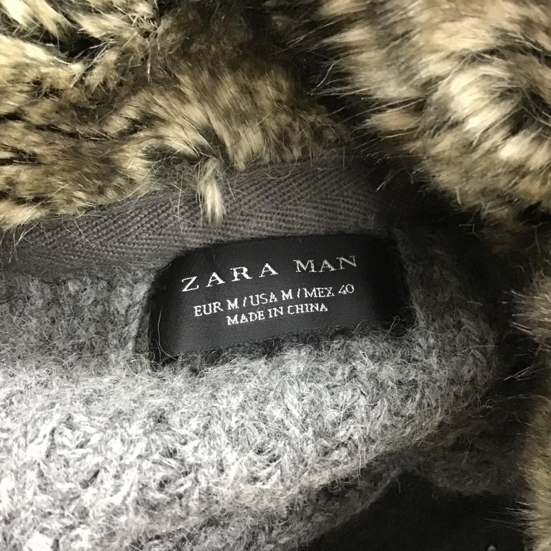 ザラメン ZARA MAN ニット、セーター 長袖 長袖ニット セーター 長袖ニットカットソー M 無地 灰 / グレー / メンズ USED 古着 中古 10102587