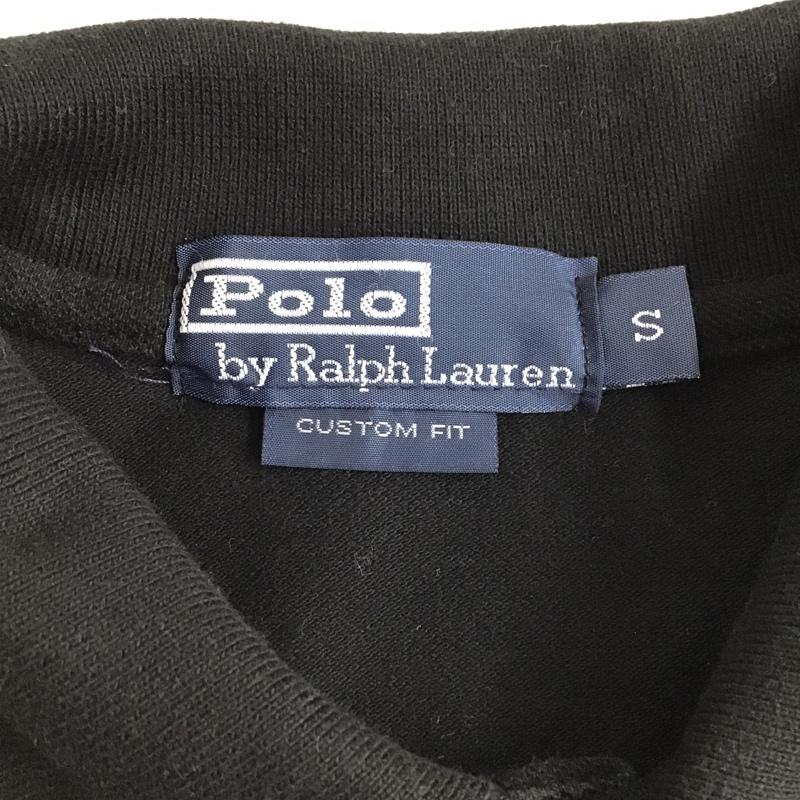 ポロバイラルフローレン Polo by RALPH LAUREN ポロシャツ 半袖 半袖ポロシャツ 半袖カットソー カラーシャツ 刺繍カットソー S ロゴ、文字 黒 / ブラック / メンズ USED 古着 中古 10102603
