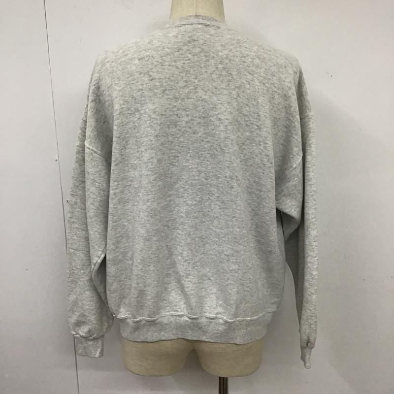 古着 USED トレーナー 長袖 長袖スウェット 長袖トレーナー リブカットソー 長袖カットソー プリントトレーナー L プリント 灰 / グレー / メンズ USED 古着 中古 10102618