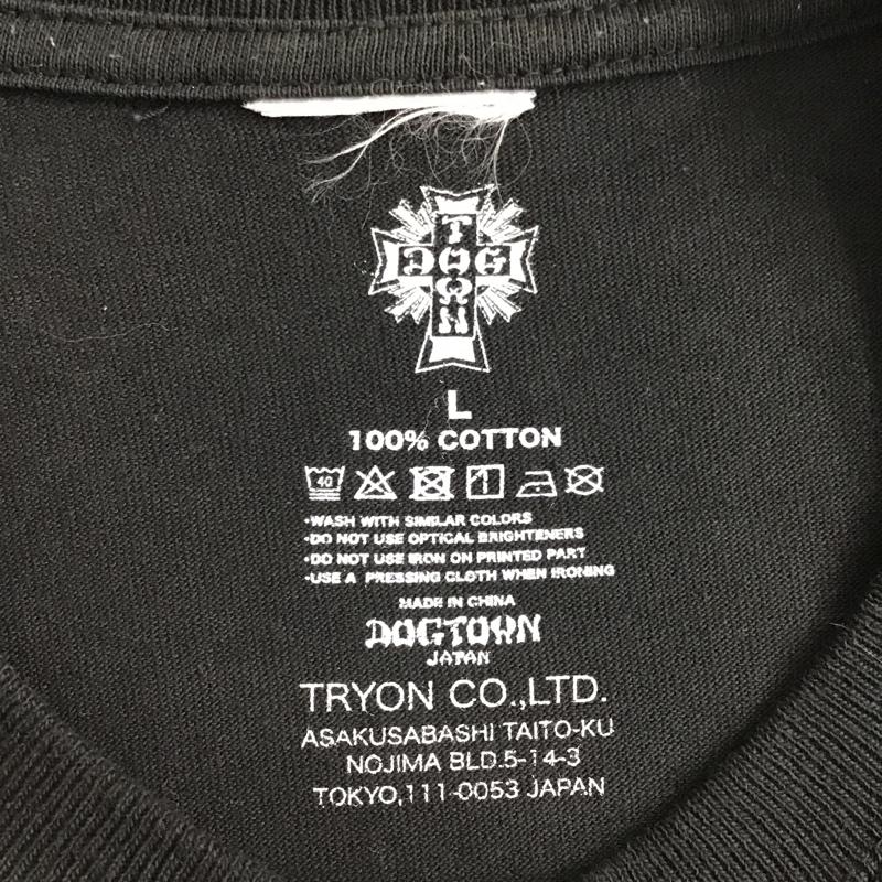 ドッグタウン DOGTOWN カットソー 長袖 長袖カットソー クルーネックカットソー ロングスリーブカットソー プリントTシャツ L プリント 黒 / ブラック / メンズ USED 古着 中古 10102619