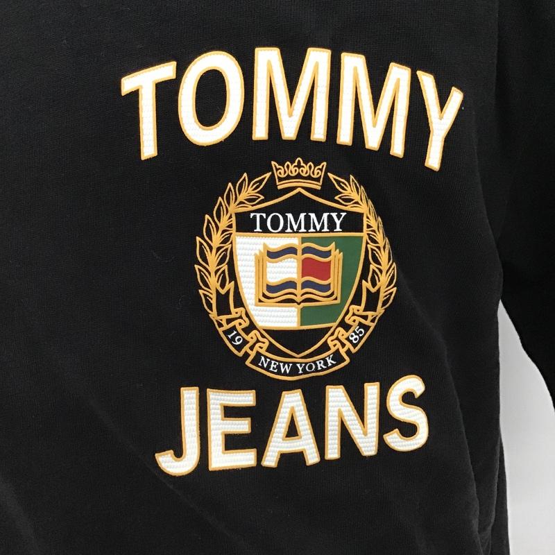 トミー ジーンズ TOMMY JEANS Tシャツ 半袖 半袖カットソー プリントTシャツ クルーネックカットソー M ロゴ、文字 黒 / ブラック / メンズ USED 古着 中古 10102630