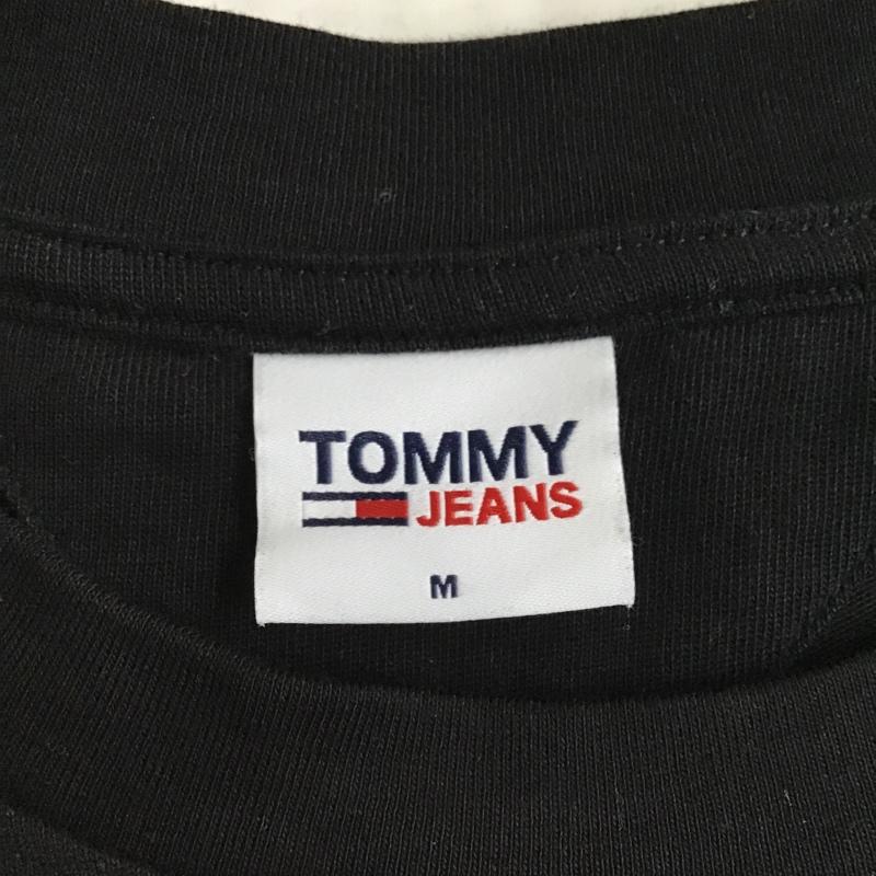 トミー ジーンズ TOMMY JEANS Tシャツ 半袖 半袖カットソー プリントTシャツ クルーネックカットソー M ロゴ、文字 黒 / ブラック / メンズ USED 古着 中古 10102630