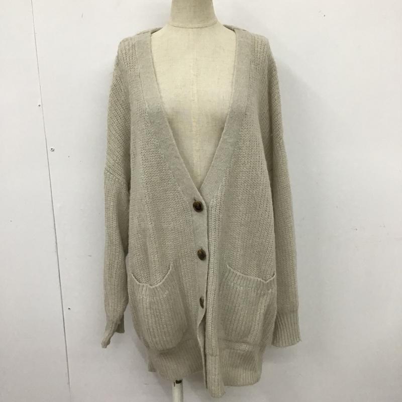 ローリーズファーム LOWRYS FARM カーディガン 長袖 ニットカーディガン FREE 無地 ベージュ / ベージュ / レディース USED 古着 中古 10102642