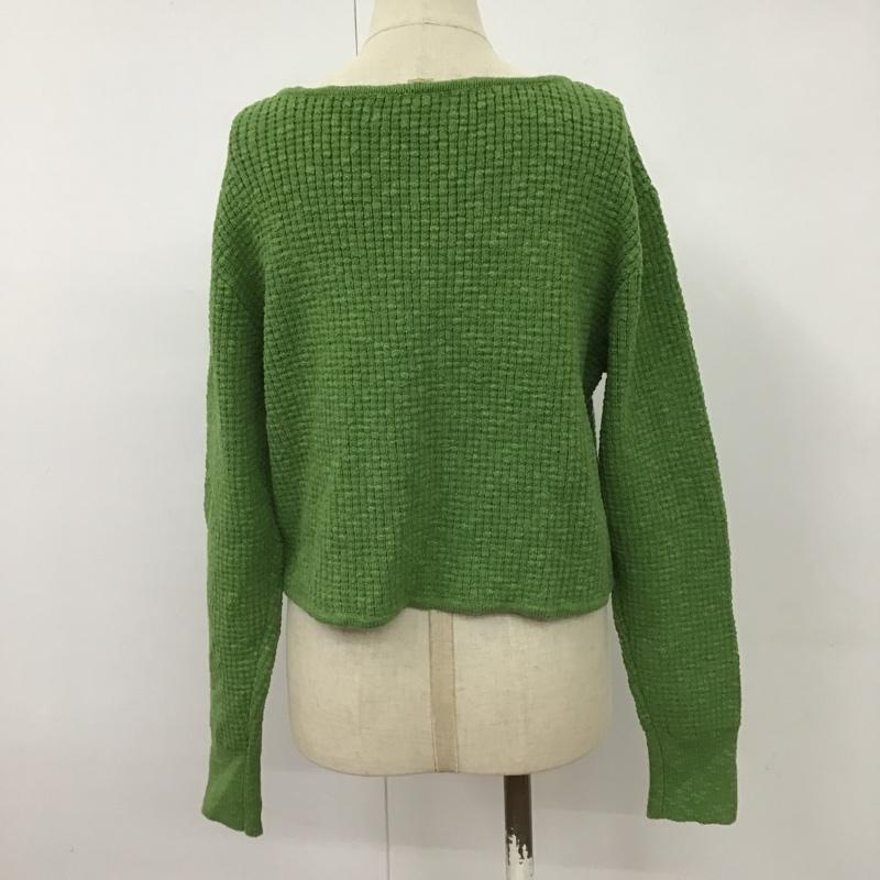 古着 USED カーディガン 長袖 長袖カーディガン 長袖カットソー ノーカラージャケット 前開カーディガン M 無地 緑 / グリーン / レディース USED 古着 中古 10102644