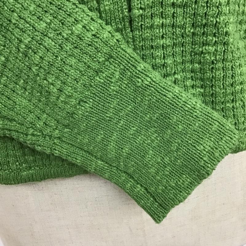 古着 USED カーディガン 長袖 長袖カーディガン 長袖カットソー ノーカラージャケット 前開カーディガン M 無地 緑 / グリーン / レディース USED 古着 中古 10102644