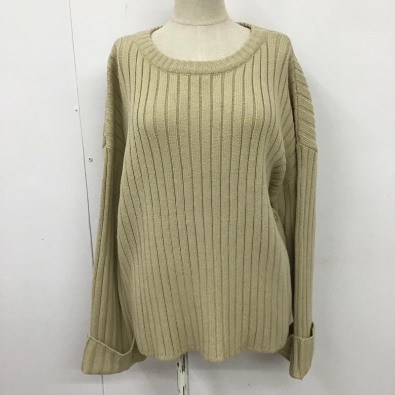 ローリーズファーム LOWRYS FARM ニット、セーター 長袖 サイドボタン FREE 無地 ベージュ / ベージュ / レディース USED 古着 中古 10102645
