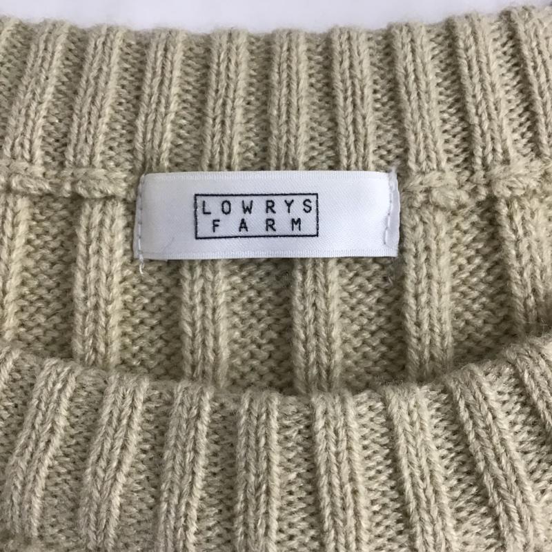 ローリーズファーム LOWRYS FARM ニット、セーター 長袖 サイドボタン FREE 無地 ベージュ / ベージュ / レディース USED 古着 中古 10102645