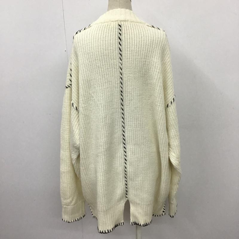 センスオブプレイスバイアーバンリサーチ SENSE OF PLACE by URBAN RESEARCH ニット、セーター 長袖 AA17-22A148 ハンドステッチチュニックセーター 無地 白 / ホワイト / レディース USED 古着 中古 10102652