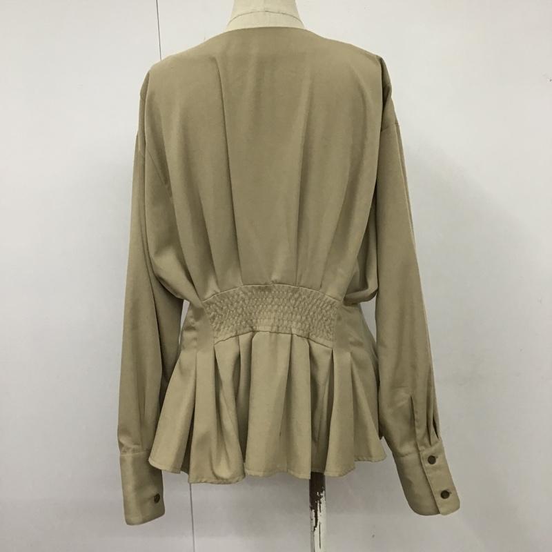 ケービーエフ KBF カットソー 長袖 FREE 無地 ベージュ / ベージュ /  レディース USED 古着 中古 10102654