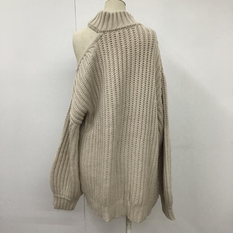 ムルーア MURUA ニット、セーター 長袖 011962602601 パーツケーブルニット FREE 無地 ベージュ / ベージュ / レディース USED 古着 中古 10102656