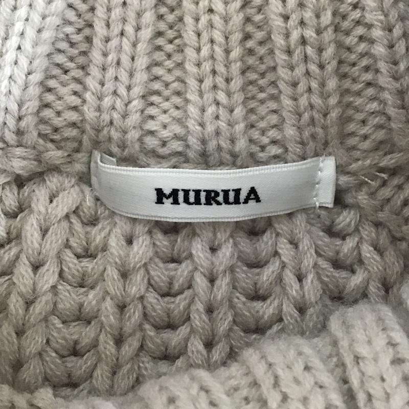 ムルーア MURUA ニット、セーター 長袖 011962602601 パーツケーブルニット FREE 無地 ベージュ / ベージュ / レディース USED 古着 中古 10102656