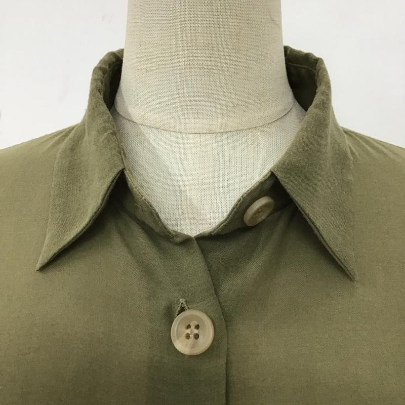 マウジー MOUSSY シャツ、ブラウス 長袖 010DSM30-0910 SHEERLOOSESHIRT 長袖シャツ カラーシャツ FREE 無地 カーキ / カーキ / レディース USED 古着 中古 10102663