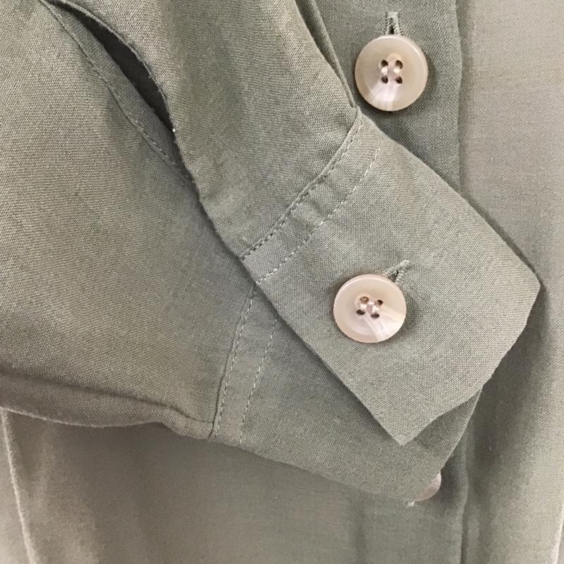 マウジー MOUSSY シャツ、ブラウス 長袖 010DSM30-0910 SHEERLOOSESHIRT 長袖シャツ カラーシャツ FREE 無地 カーキ / カーキ / レディース USED 古着 中古 10102663