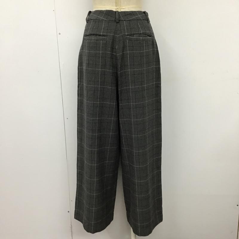ニコアンド niko and... パンツ スラックス ワイドパンツ M チェック 灰 / グレー /  レディース USED 古着 中古 10102667