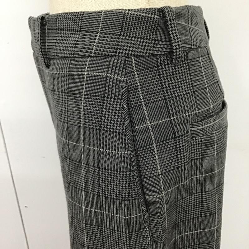 ニコアンド niko and... パンツ スラックス ワイドパンツ M チェック 灰 / グレー /  レディース USED 古着 中古 10102667