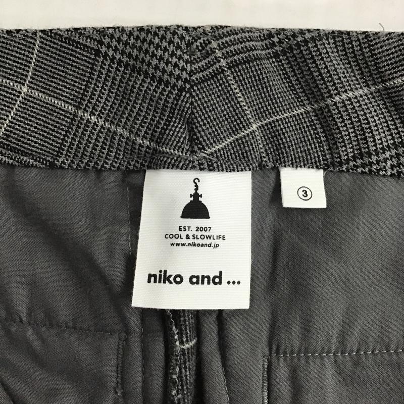 ニコアンド niko and... パンツ スラックス ワイドパンツ M チェック 灰 / グレー /  レディース USED 古着 中古 10102667