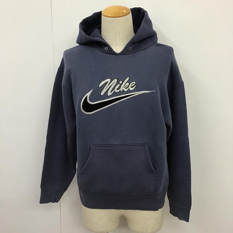 ナイキ NIKE パーカー 長袖 長袖 L ロゴ、文字 紺 / ネイビー / メンズ USED 古着 中古 10102670