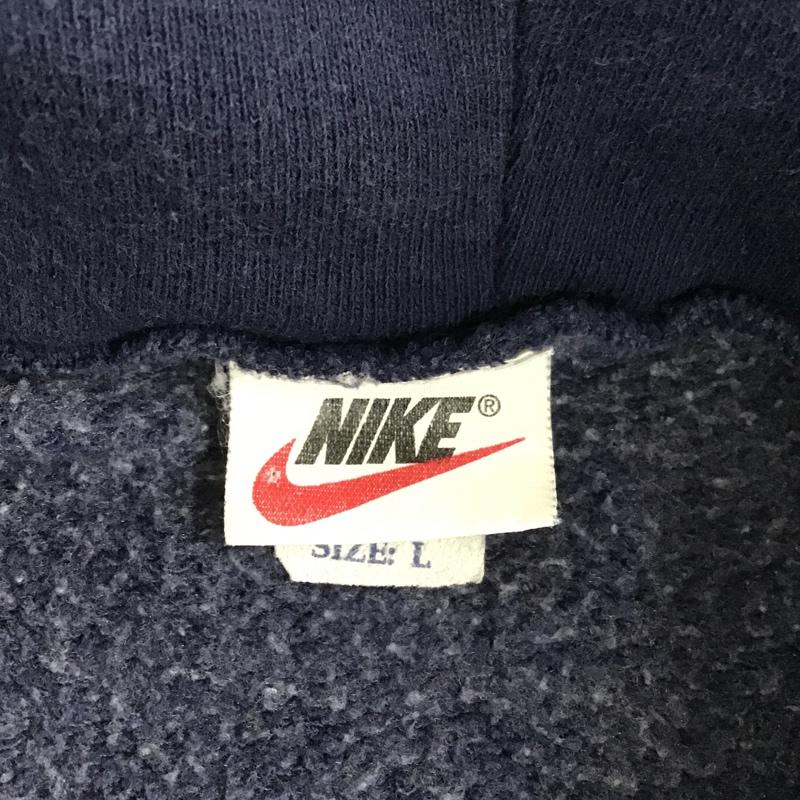 ナイキ NIKE パーカー 長袖 長袖 L ロゴ、文字 紺 / ネイビー / メンズ USED 古着 中古 10102670
