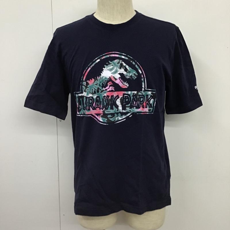 リーボック Reebok Tシャツ 半袖 H45981 ジュラシックパーク Tシャツ 半袖カットソー プリントTシャツ M プリント 紺 / ネイビー / メンズ USED 古着 中古 10102678