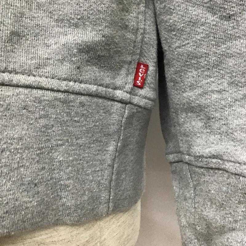 リーバイス Levi's トレーナー 長袖 PC9-37743-0002 ロゴ刺繍スウェット 長袖トレーナー クルーネックスウェット M ロゴ、文字 灰 / グレー / メンズ USED 古着 中古 10102691