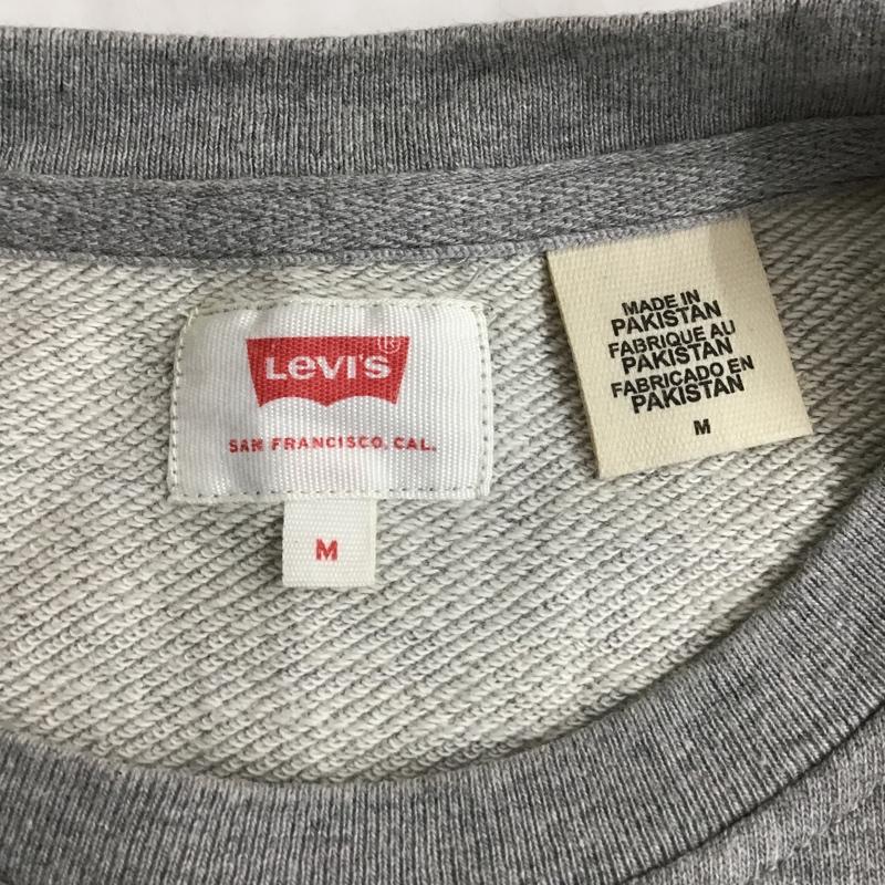 リーバイス Levi's トレーナー 長袖 PC9-37743-0002 ロゴ刺繍スウェット 長袖トレーナー クルーネックスウェット M ロゴ、文字 灰 / グレー / メンズ USED 古着 中古 10102691