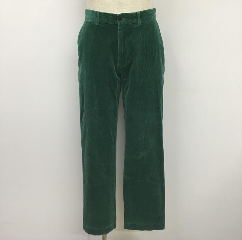 ポロゴルフラルフローレン POLOGOLF パンツ スラックス コーデュロイ ゴルフウェア 30インチ 無地 緑 / グリーン / メンズ USED 古着 中古 10102699